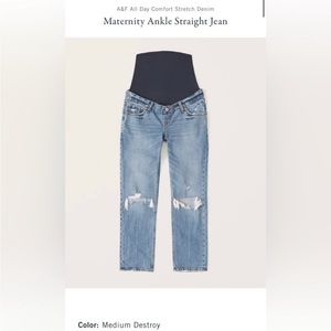 Abercrombie Maternity Ankle Straight Jeans